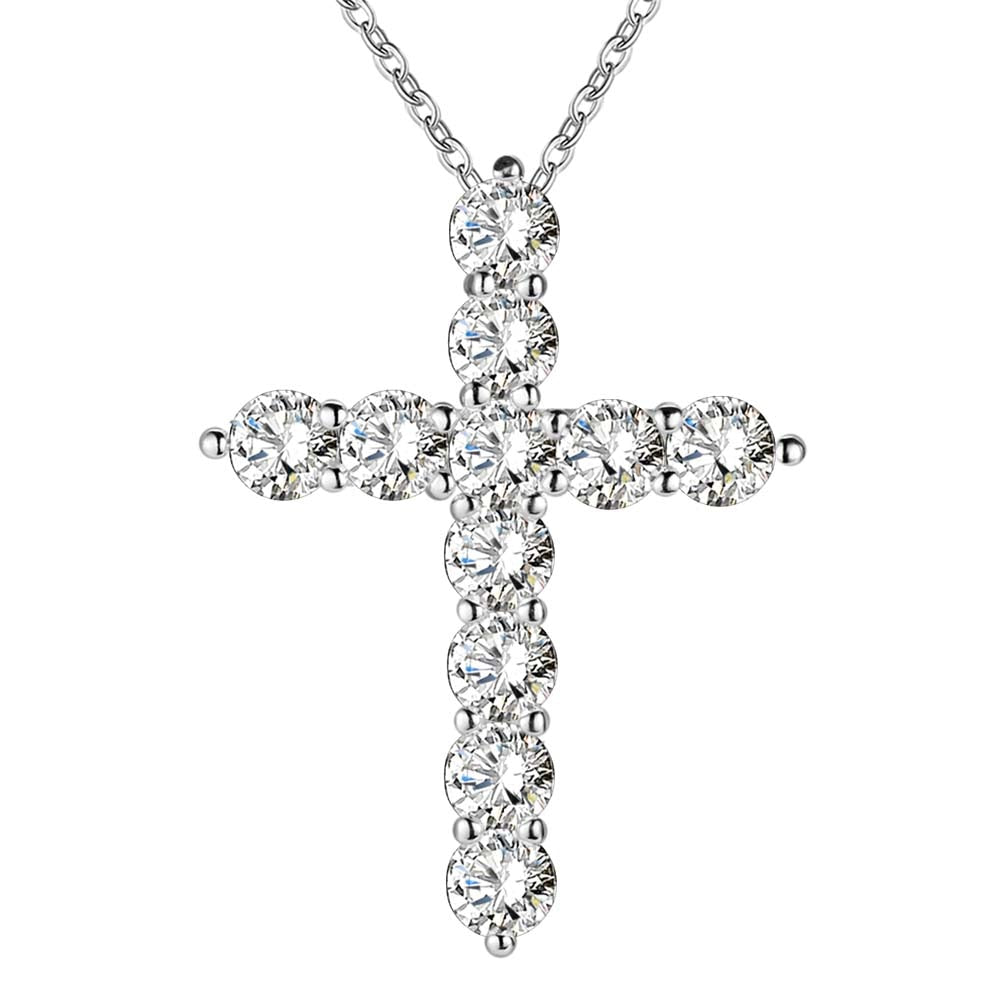 Moissanite Cross Necklace